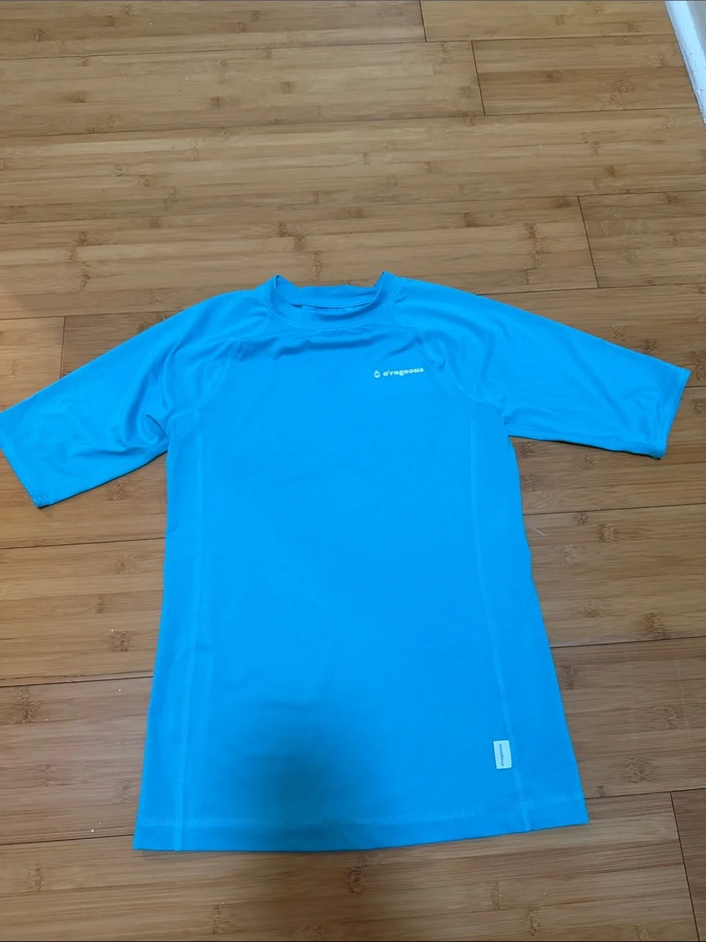 O'rageous Kids Short Sleeve Performance Tee - Teal Size Large